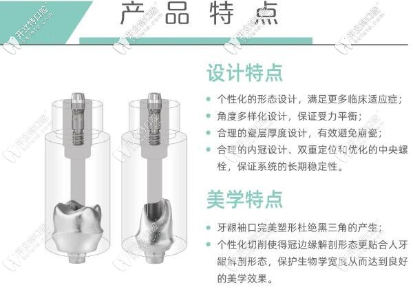 百康特种植牙个性化基台的美学特点 百康特种植牙个性化基台的美学特点